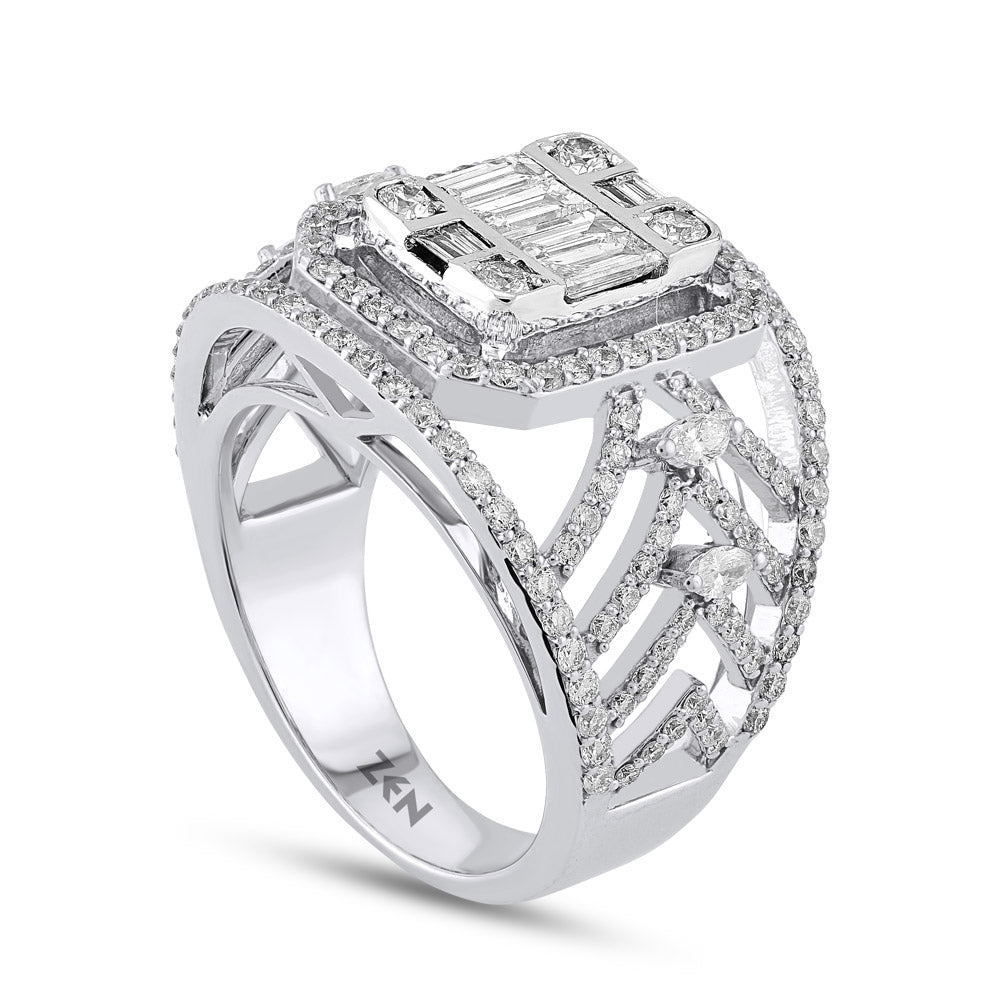 1.68 ct. Baguette Diamantring
