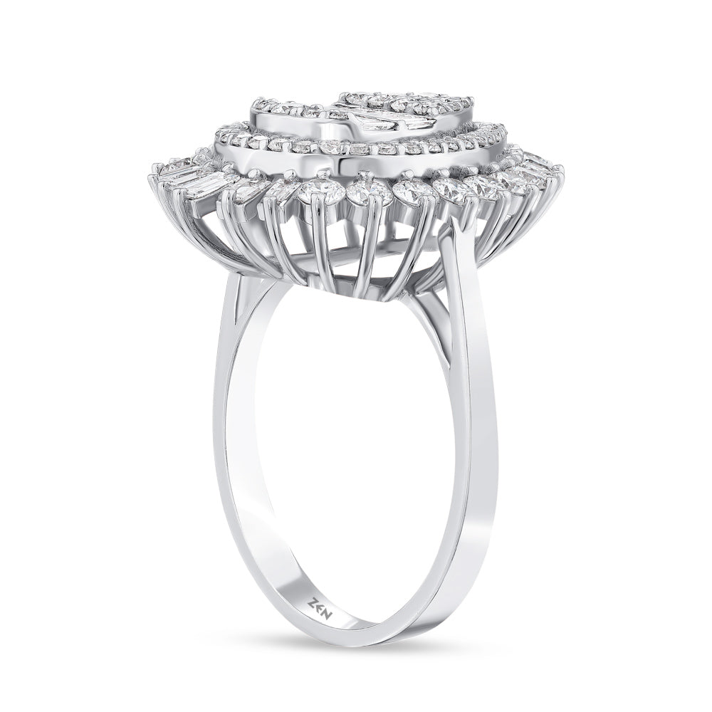 1.53 ct. Baguette Diamantring