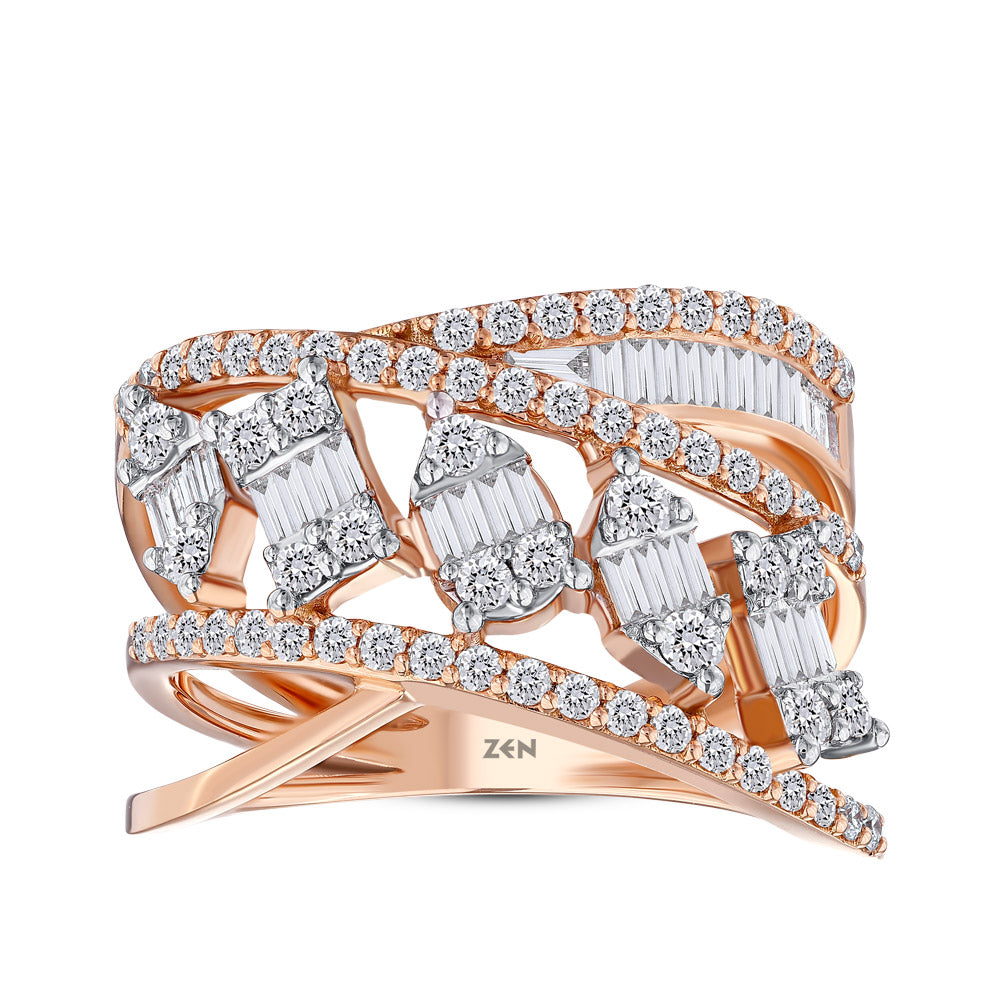 0.86 ct. Baguette Diamond Ring