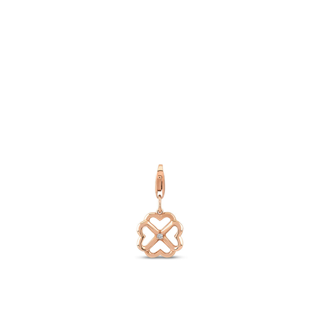0.02 ct. Charme Kleeblatt Armbandanhänger