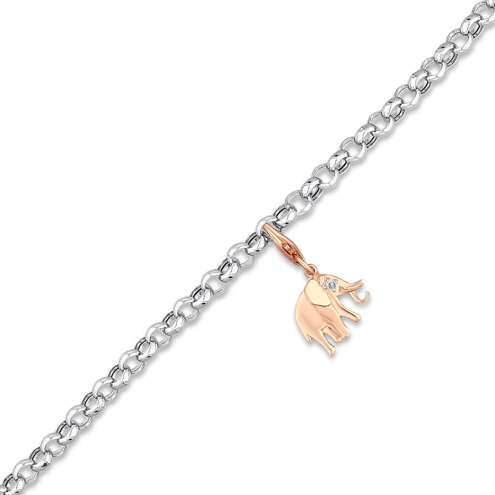 0.02 ct. Charm Elefant Armband