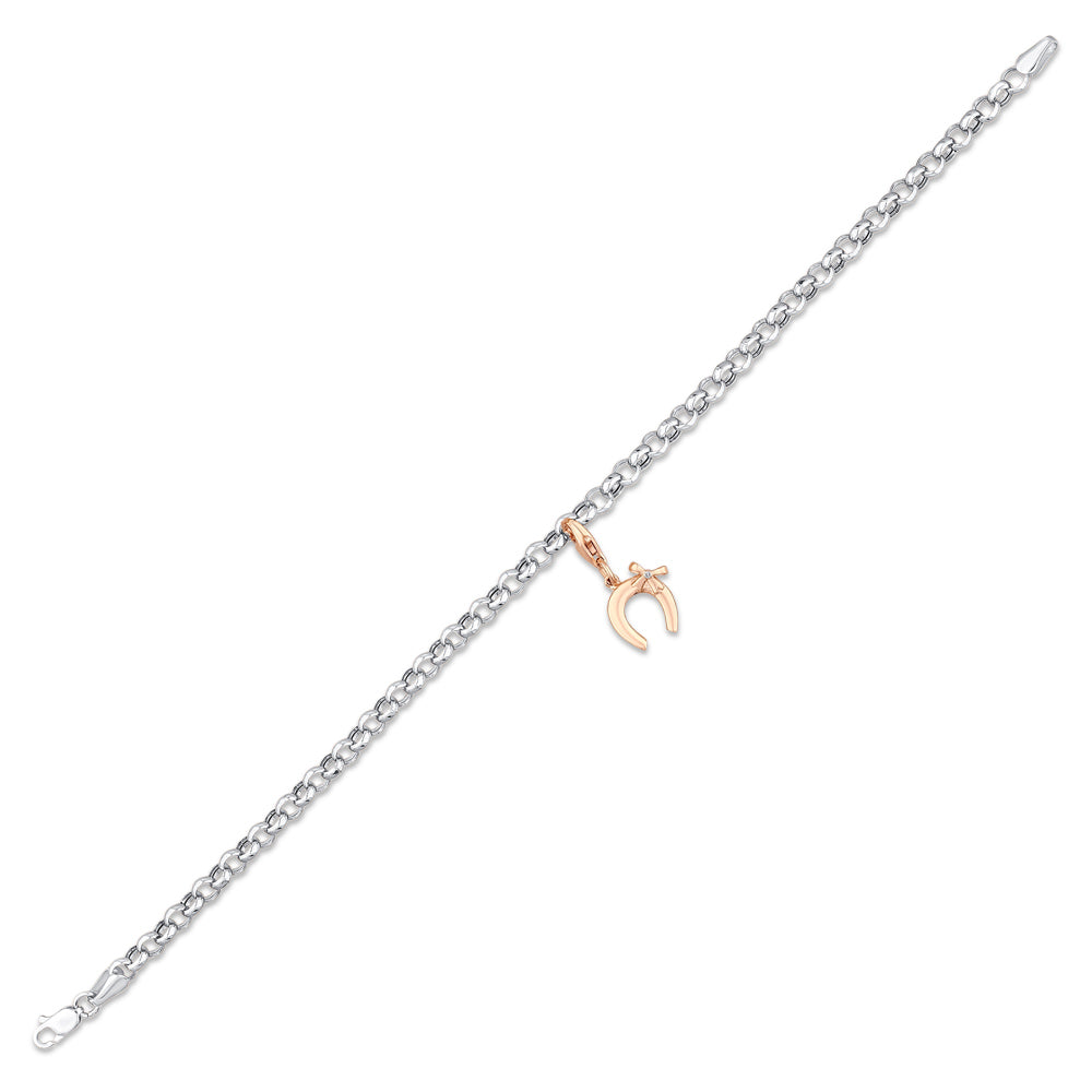 0.01 ct. Charm Hufeisen Armband