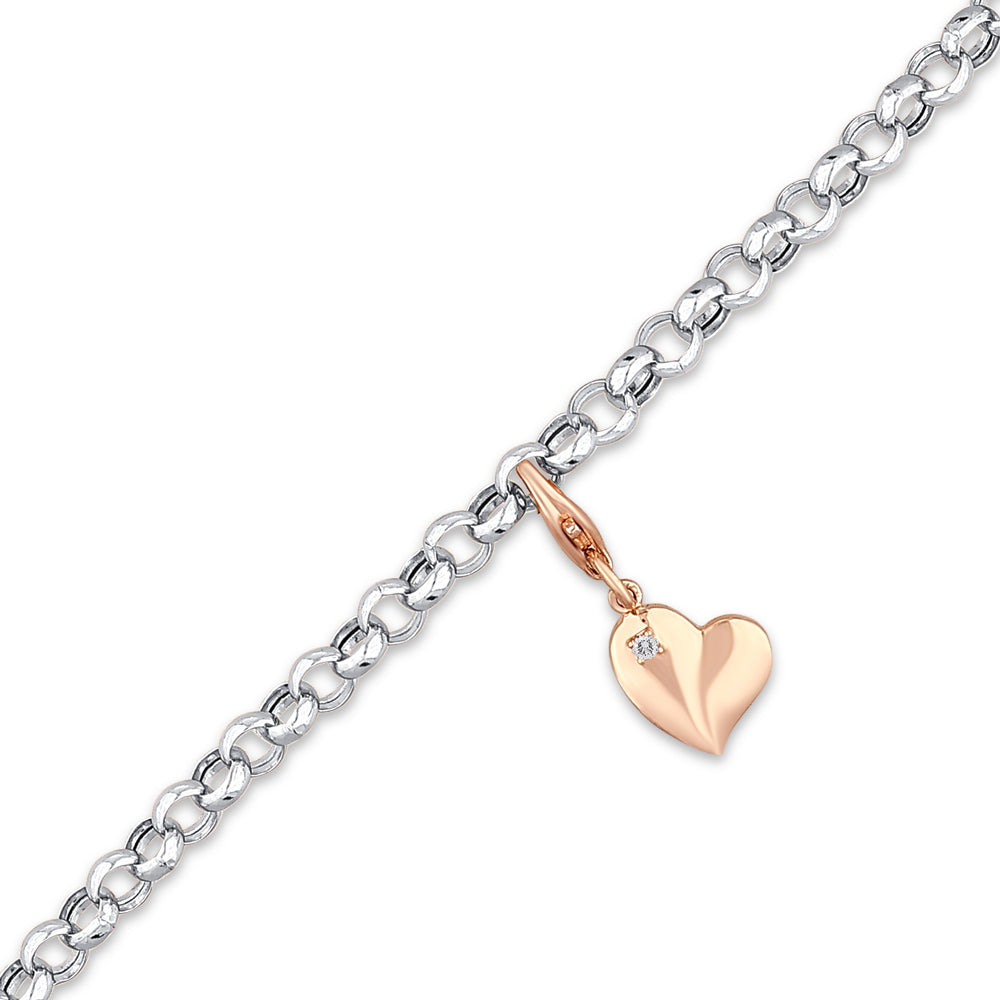 0.02 ct. Charm Herz Armband