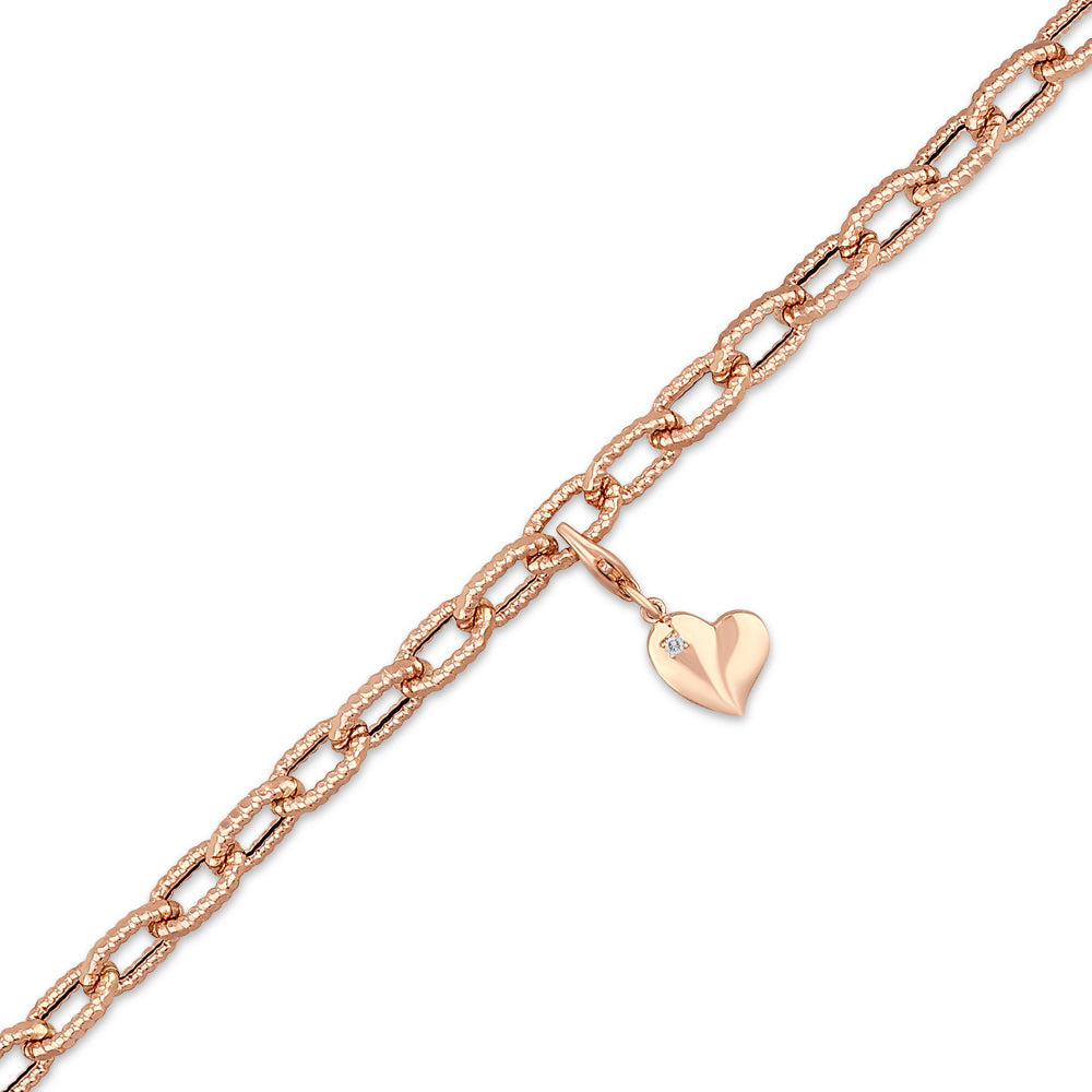 0.02 ct. Charm Herz Armband