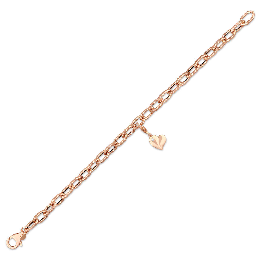 0.02 ct. Charm Herz Armband