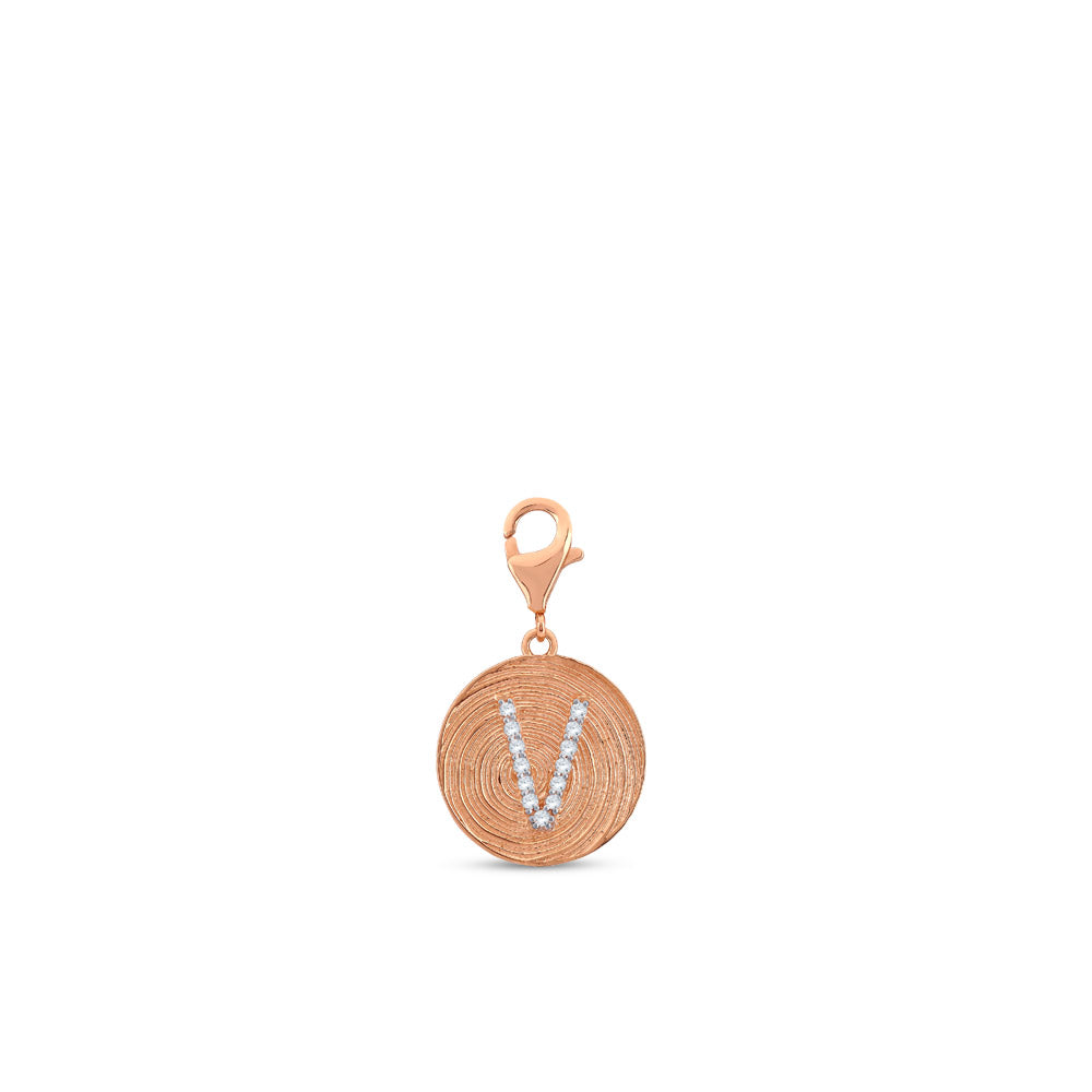 0.07 ct. Charme V Buchstabenanhänger