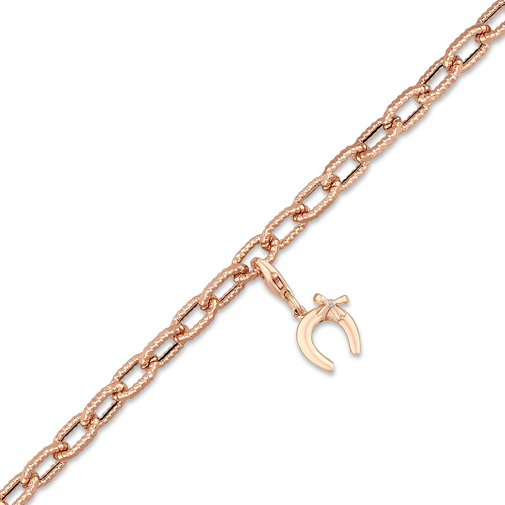 0.01 ct. Charm Hufeisen Armband