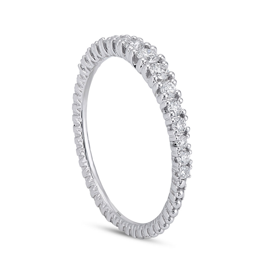 0.30 ct. Halbmemoire Diamantring