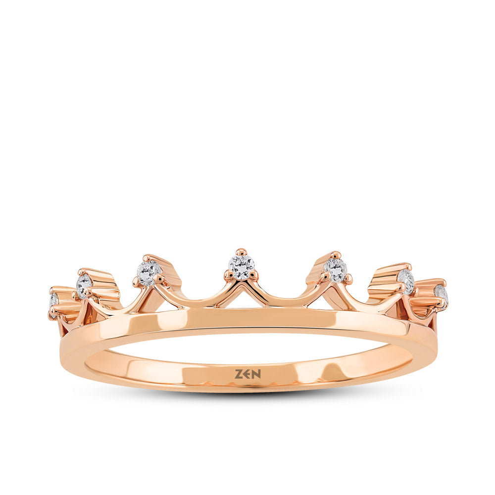 0.06 ct. Krone Diamantring