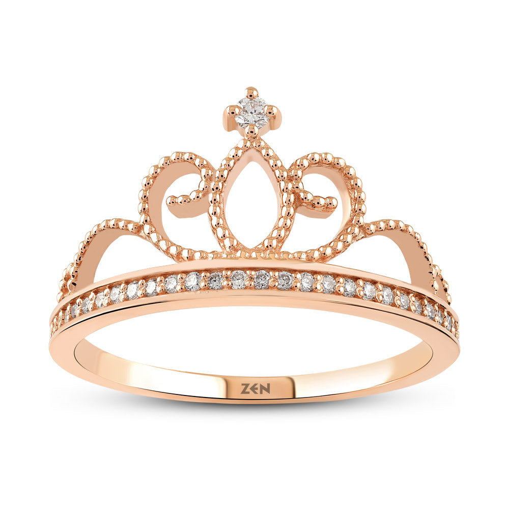 0.11 ct. Krone Diamantring