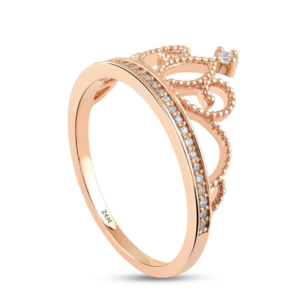 0.11 ct. Krone Diamantring