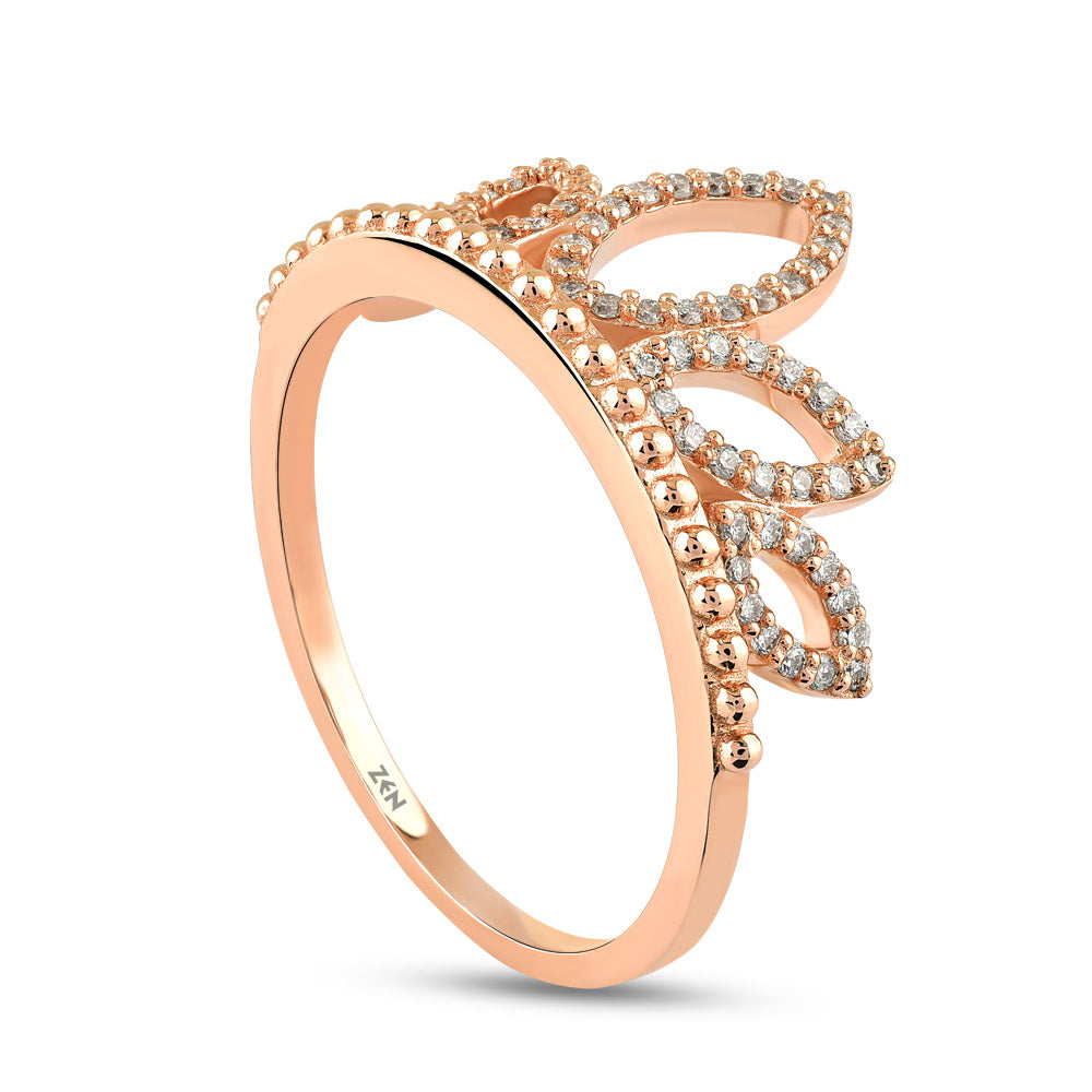 0.21 ct. Krone Diamantring