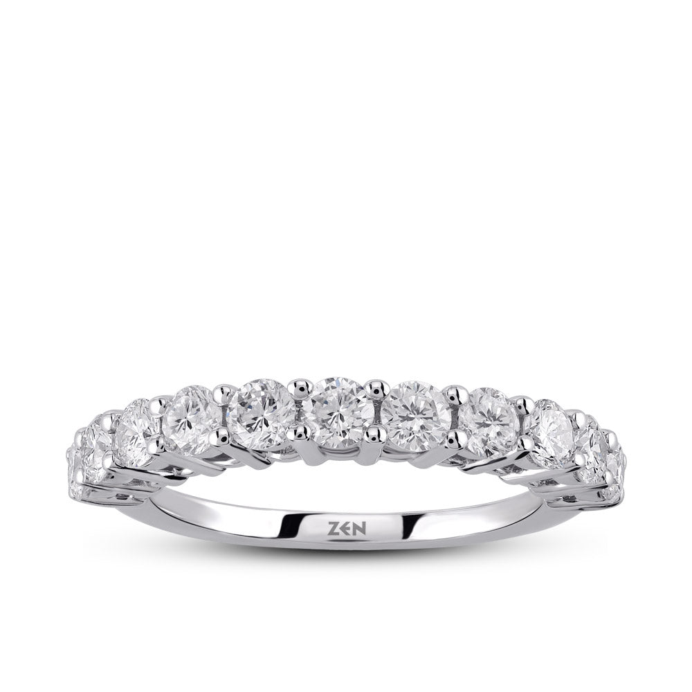 0.70 ct. Halbmemoire Diamantring