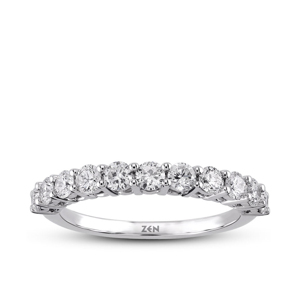 0.50 ct. Halbmemoire Diamantring
