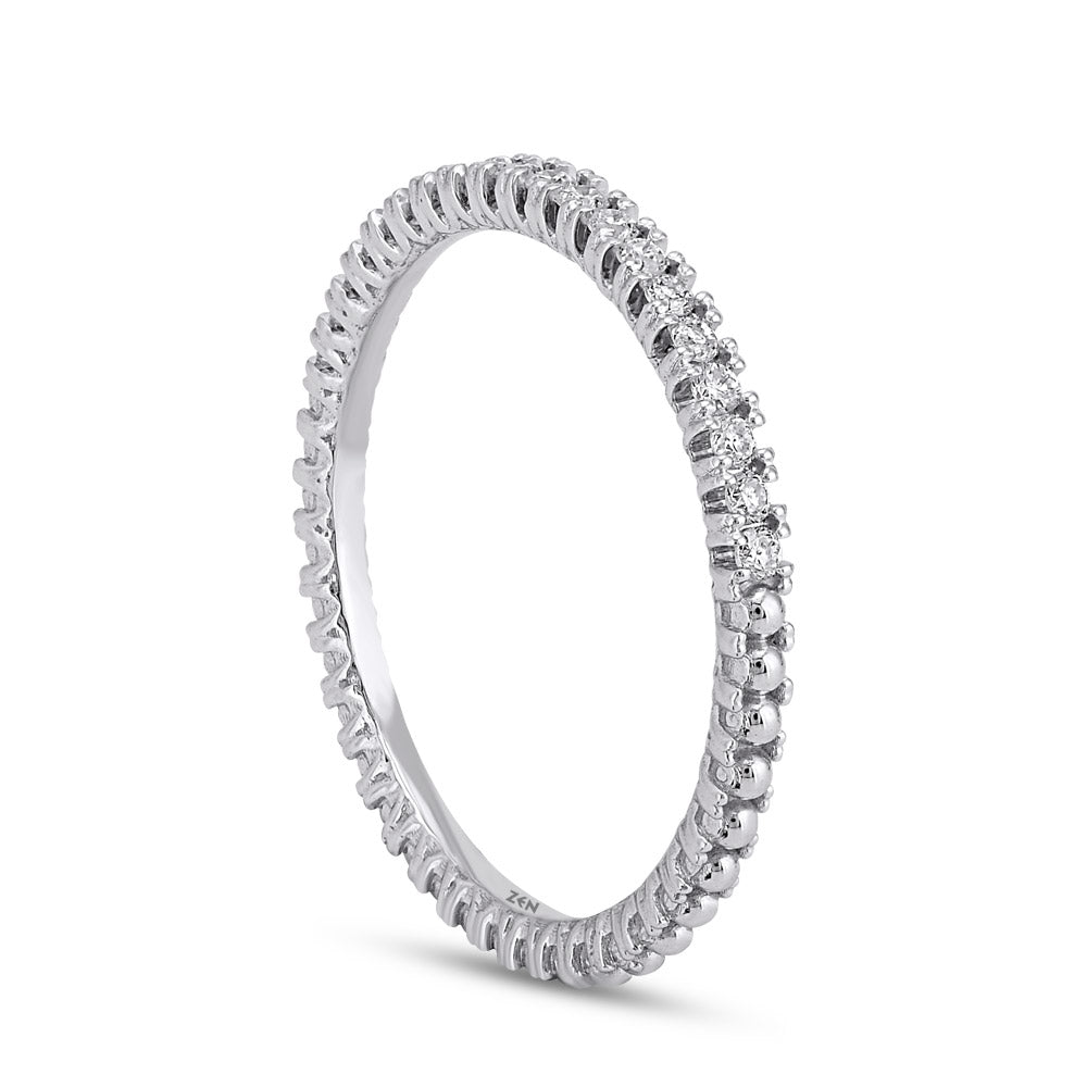0.20 ct. Halbmemoire Diamantring