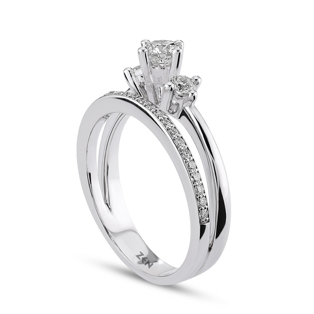 0.54 ct. Duet Diamond Ring