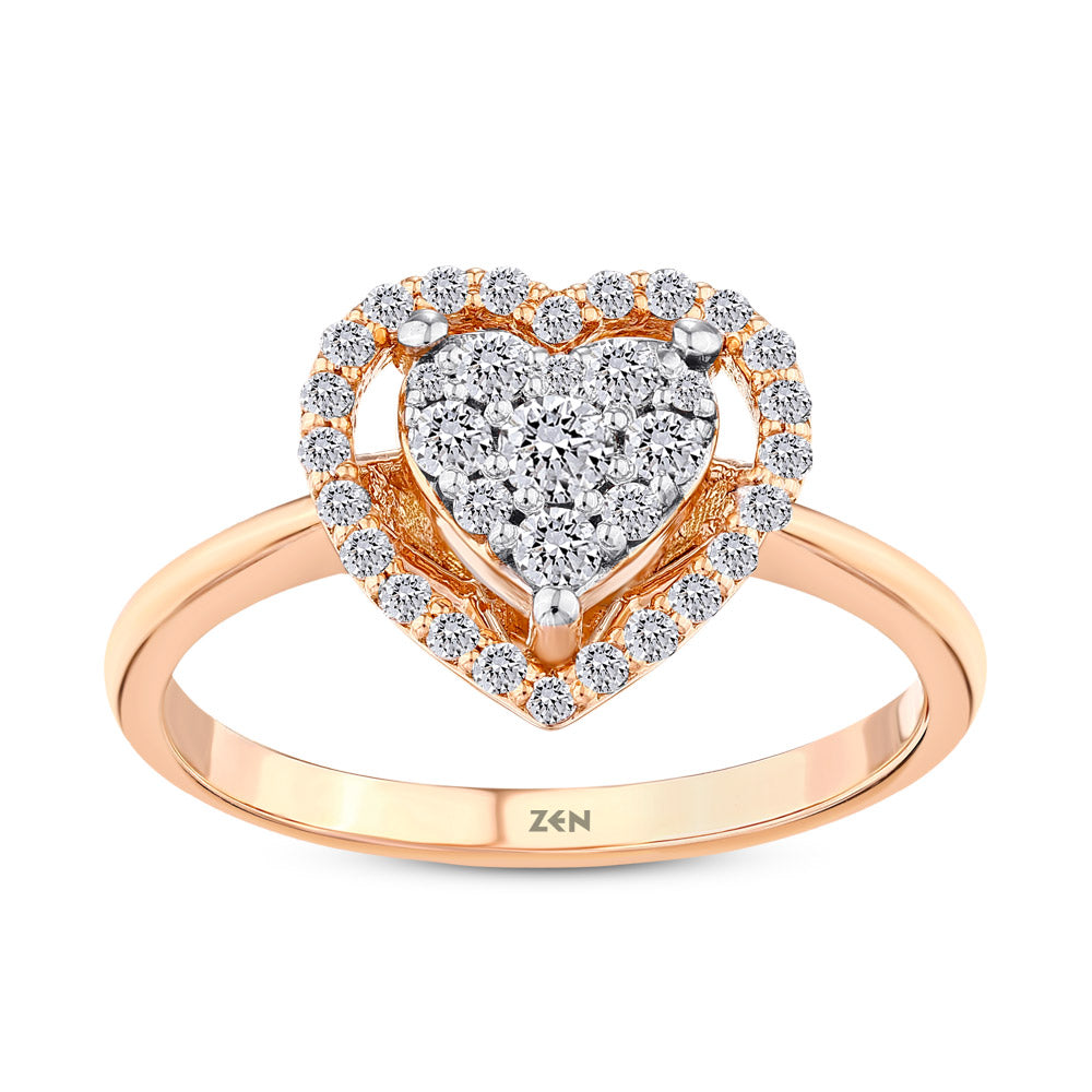 0.40 ct. Herz Diamantring