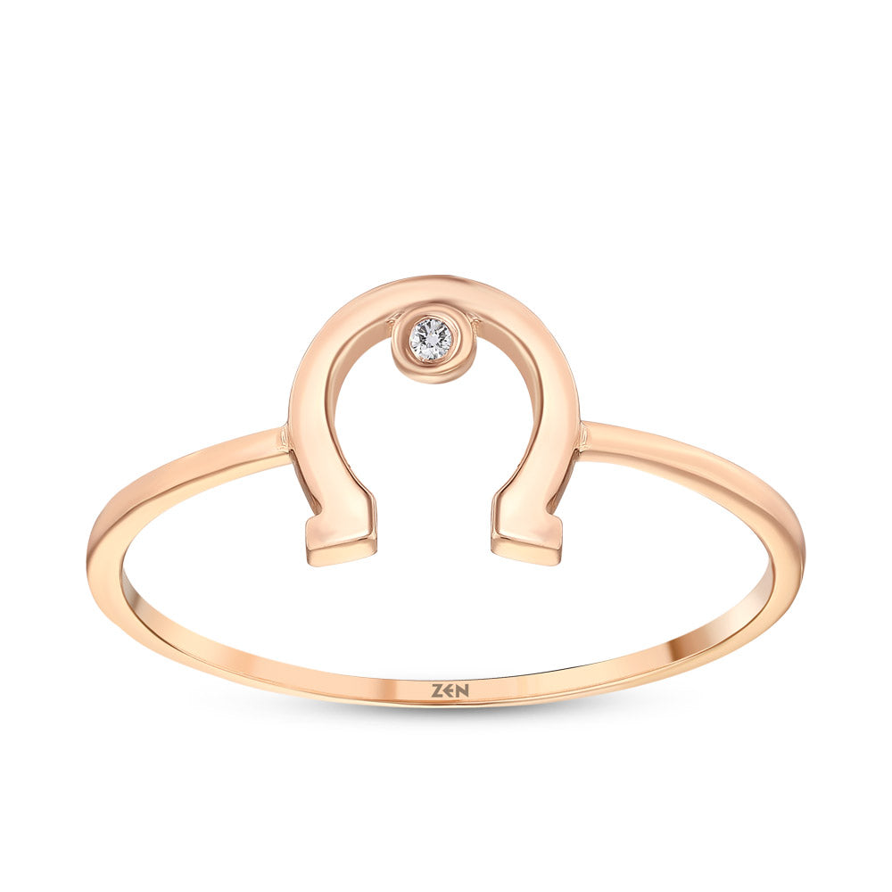 0.01 ct. Hufeisen Diamantring