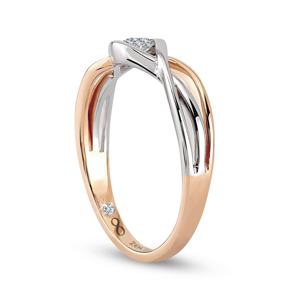 0.08 ct. Moderner Diamant Verlobungsring