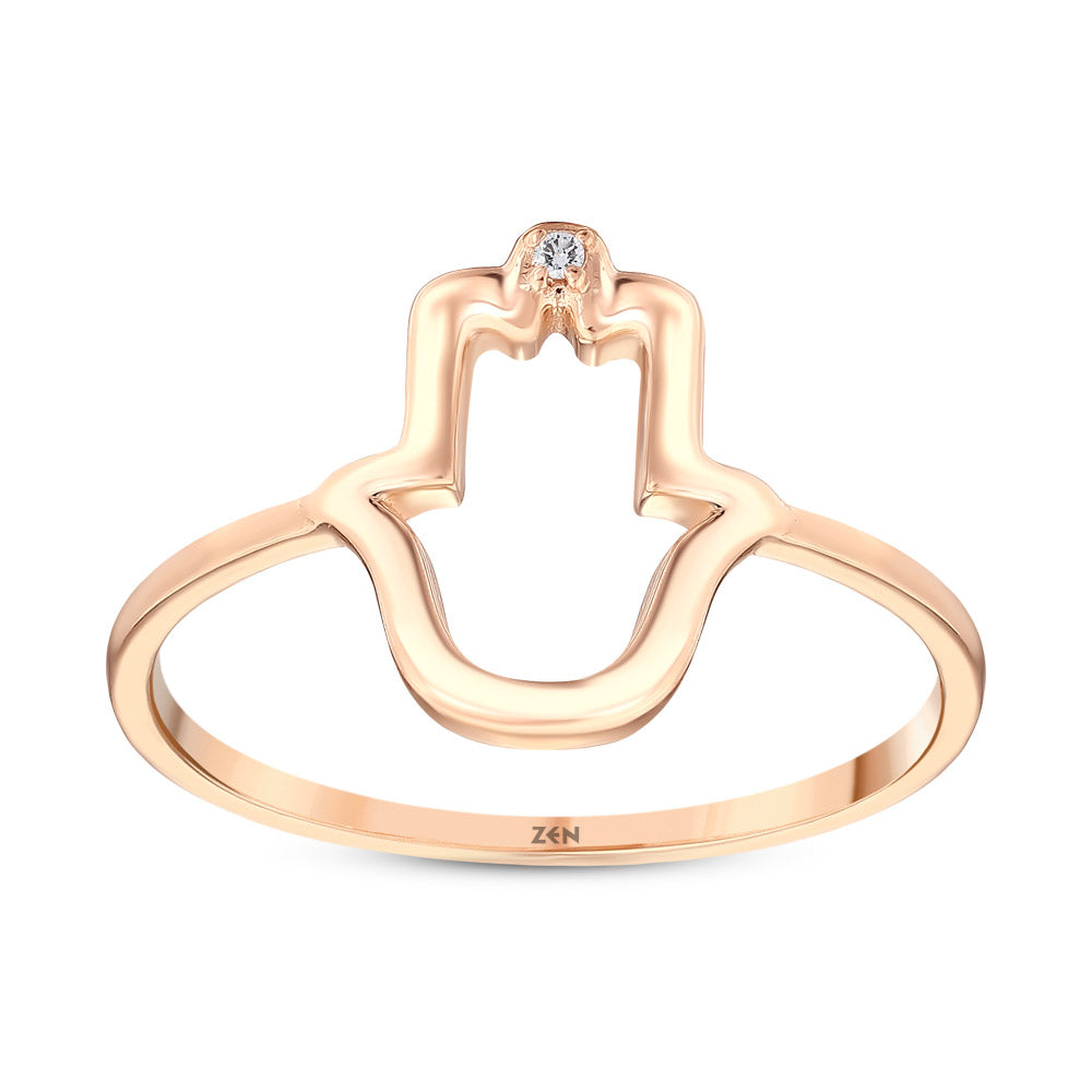 0.01 ct. Fatimas Hand Diamantring