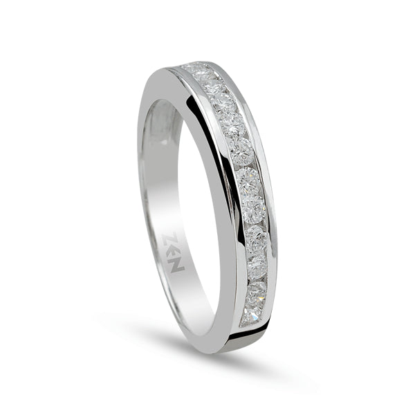 0.42 ct. Halbmemoire Diamantring