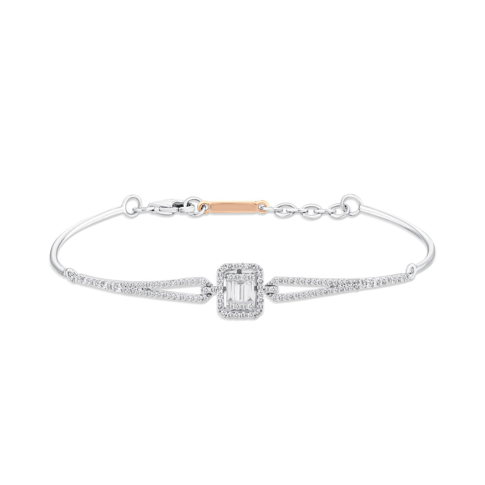 0.61 ct. Baguette Diamantarmband