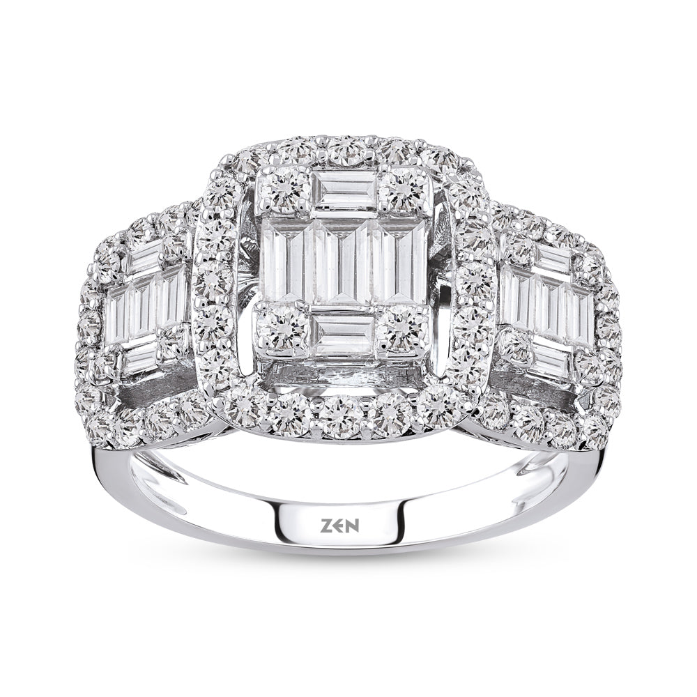 1.35 ct. Baguette Diamantring