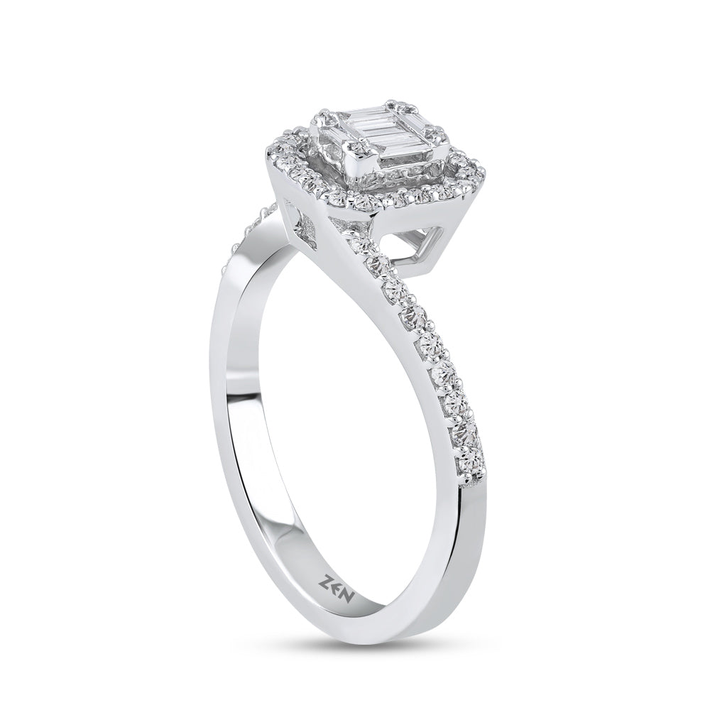 0.35 ct. Baguette Diamantring