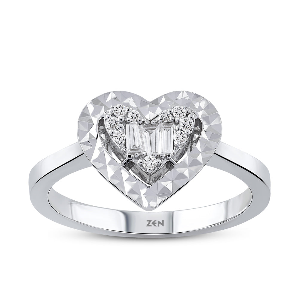 0.11 ct. Herz Diamantring