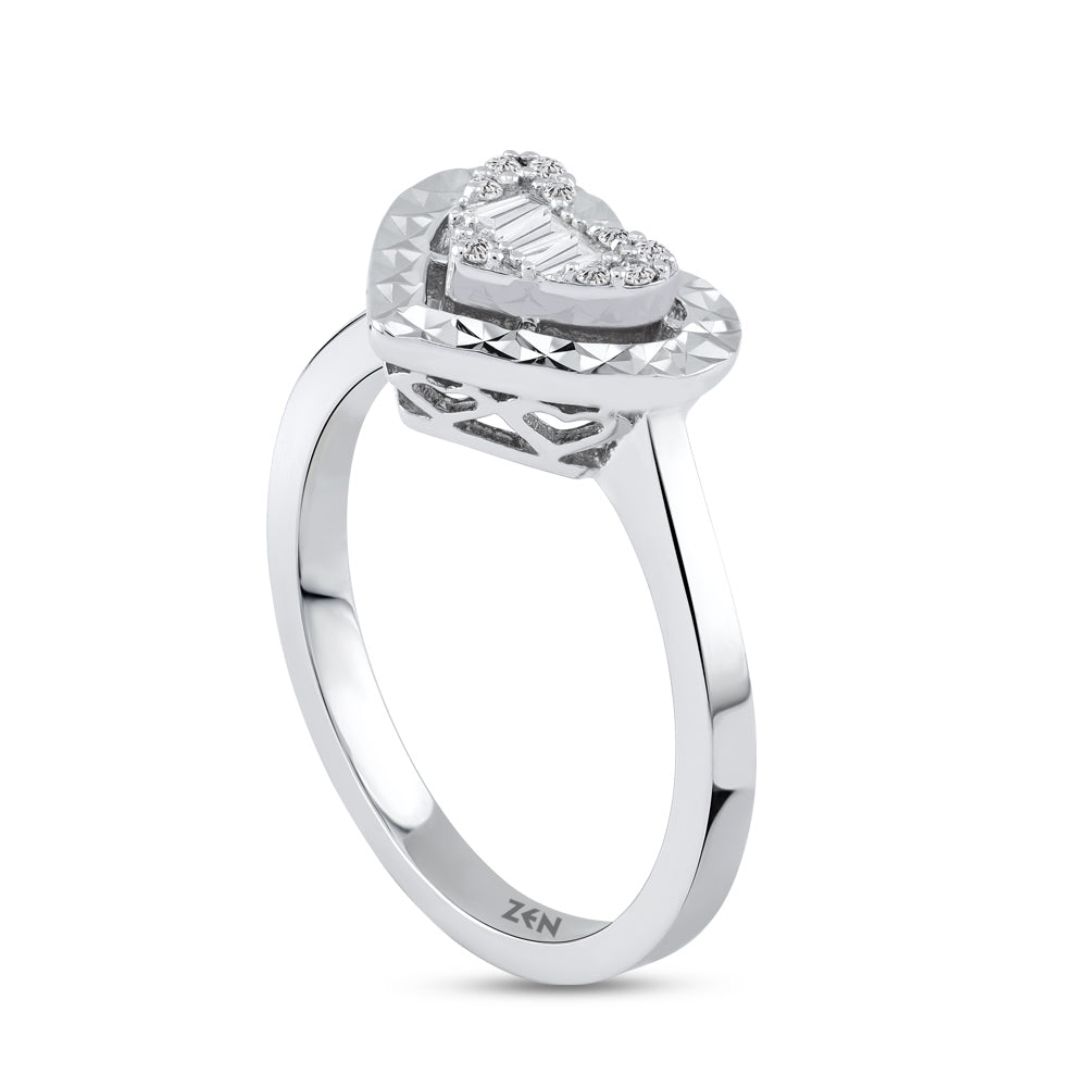 0.11 ct. Herz Diamantring