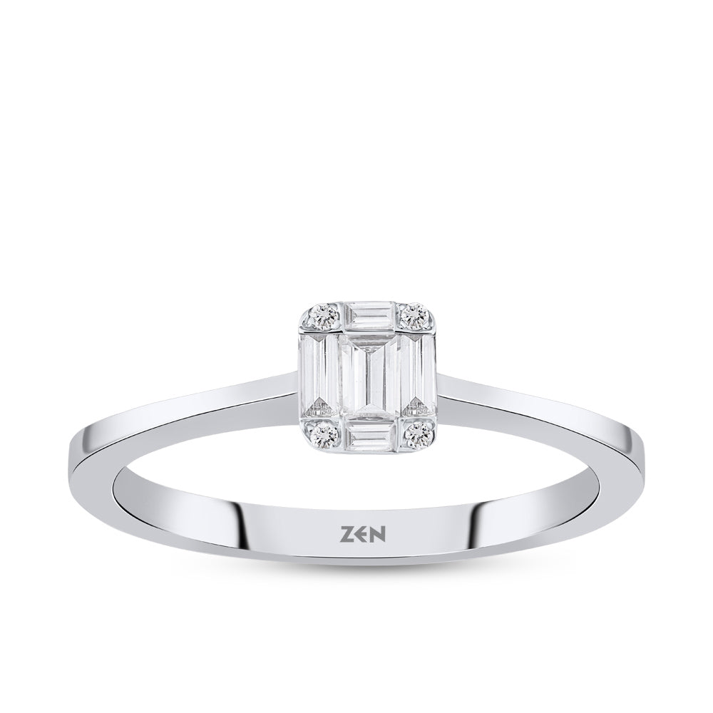 0.19 ct. Baguette Diamantring