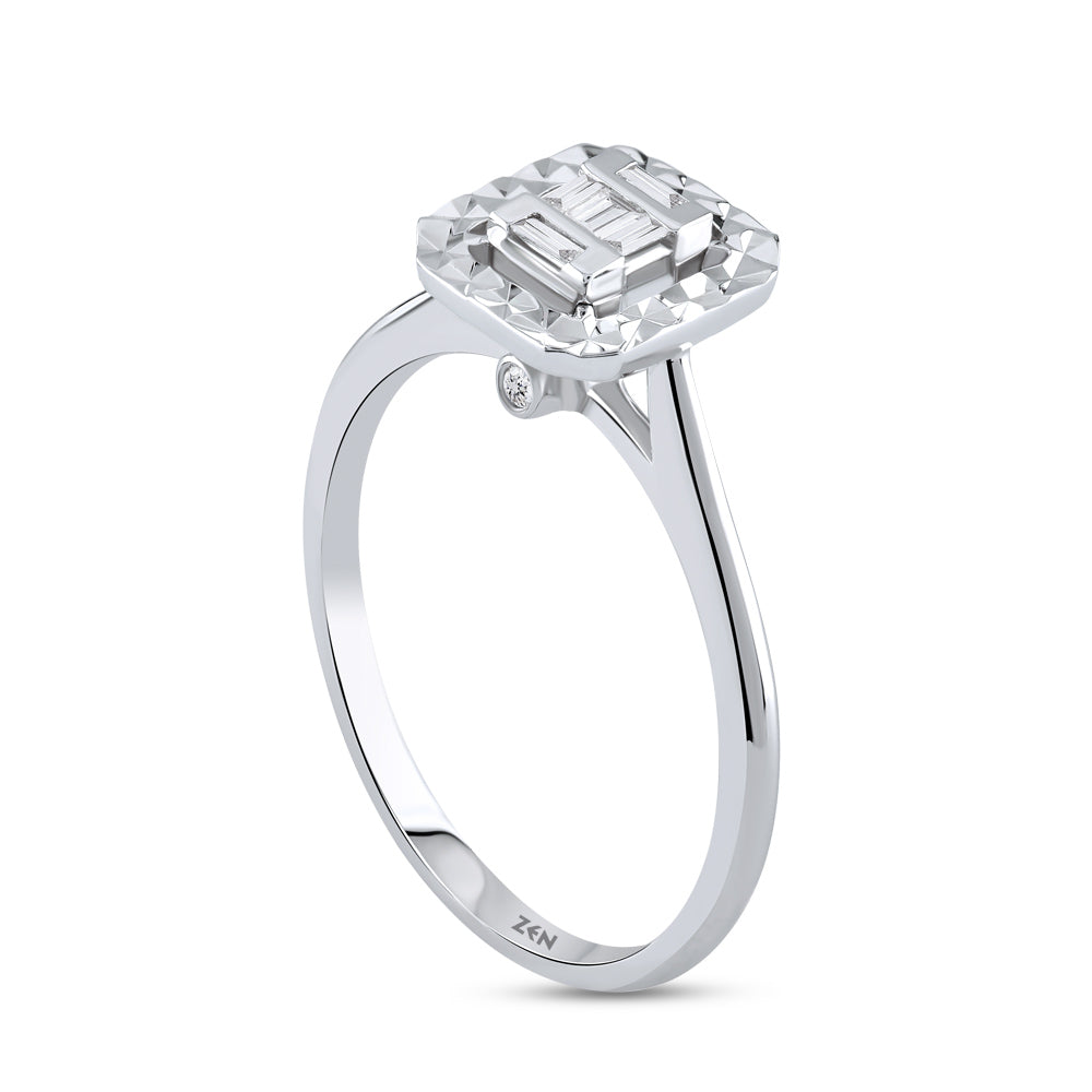 0.06 ct. Baguette Diamantring