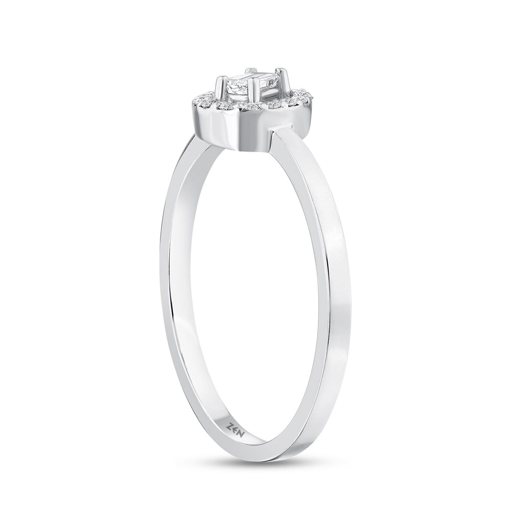 0.16 ct. Baguette Diamantring