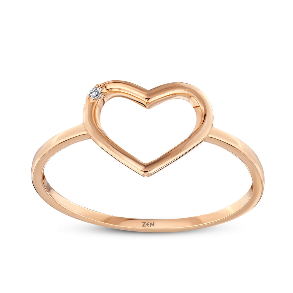0.01 ct. Herz Diamantring