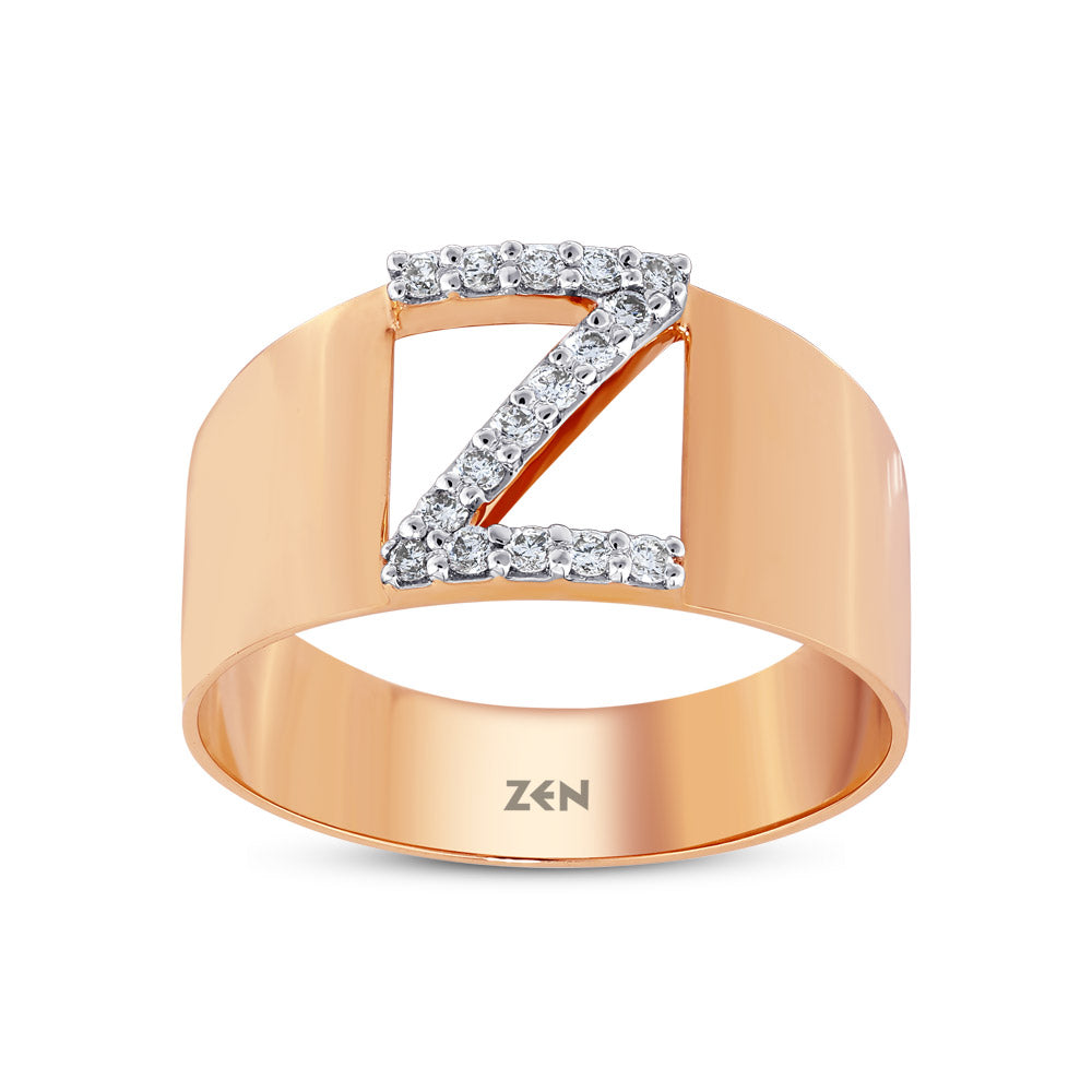 0.13 ct. Buchstabe Z Diamantring