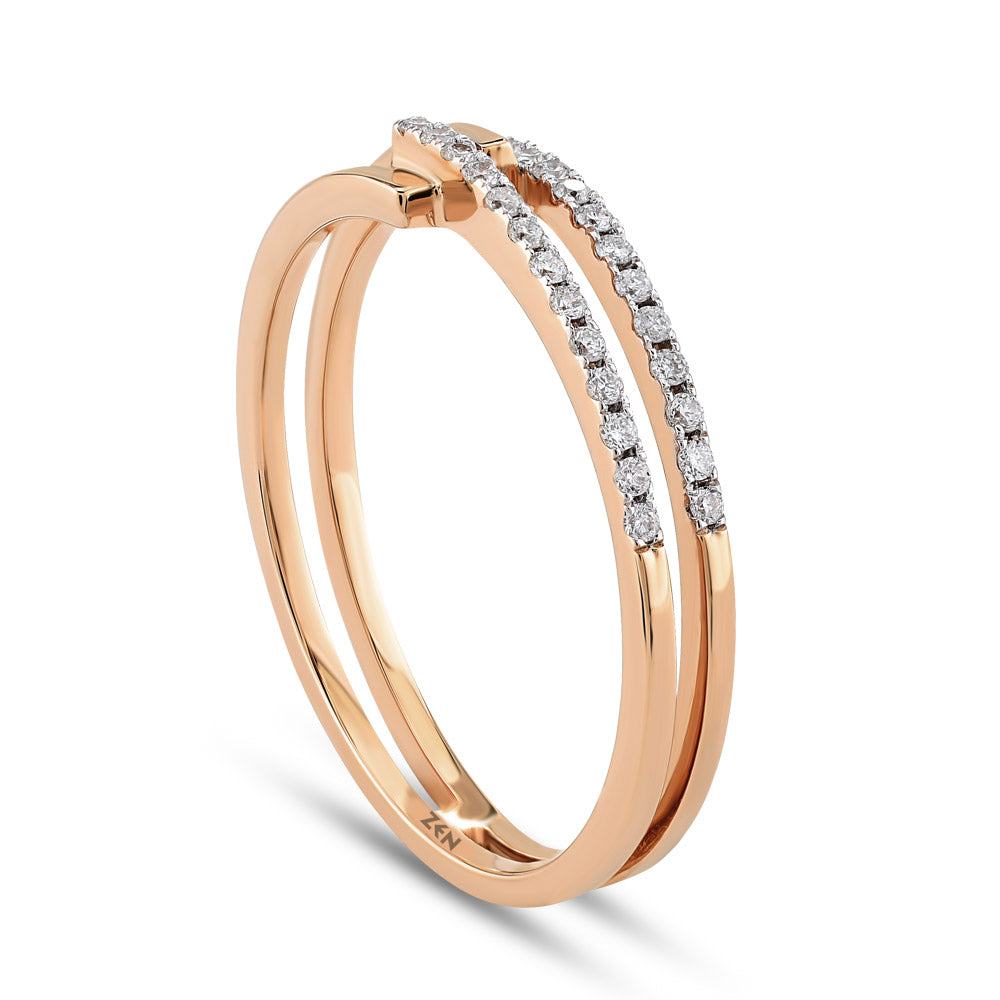 0.11 ct. Duett Diamantring