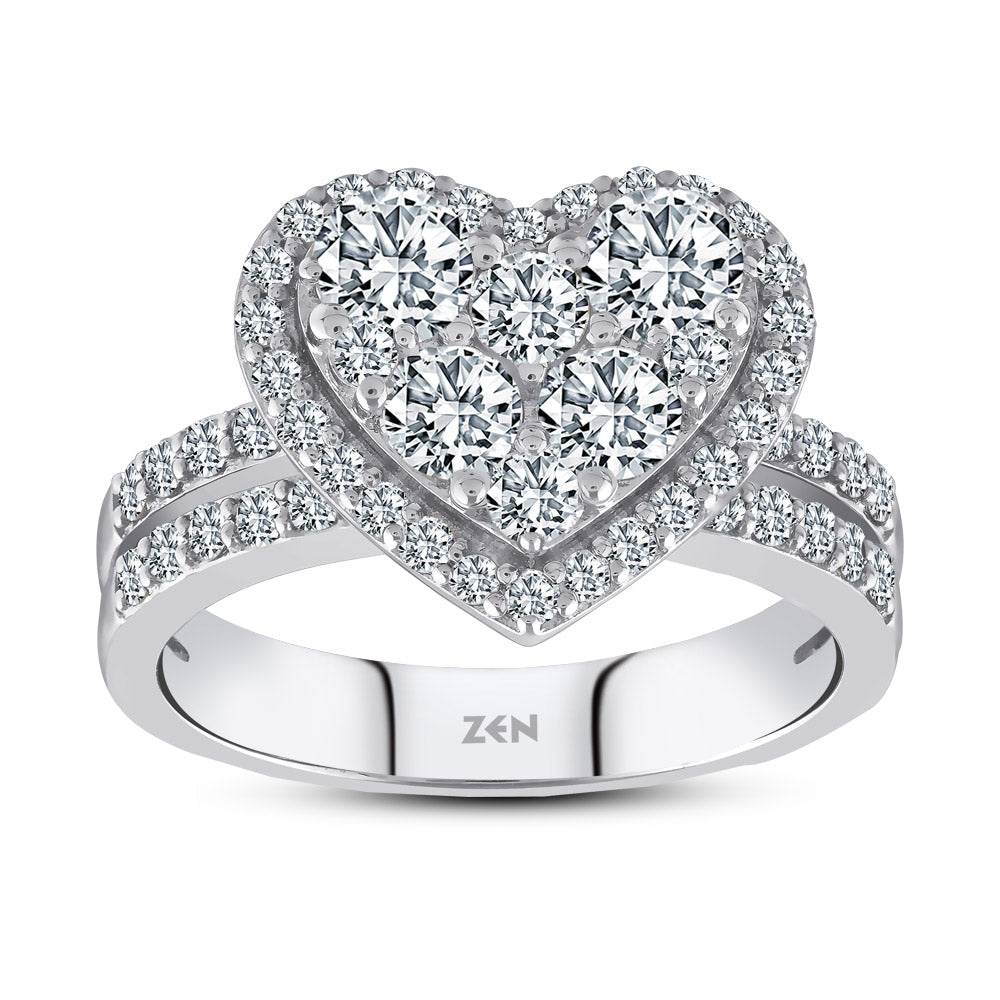 1.50 ct. Herz Diamantring