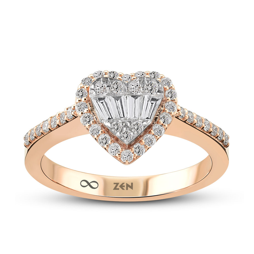 0.34 ct. Herz Diamantring