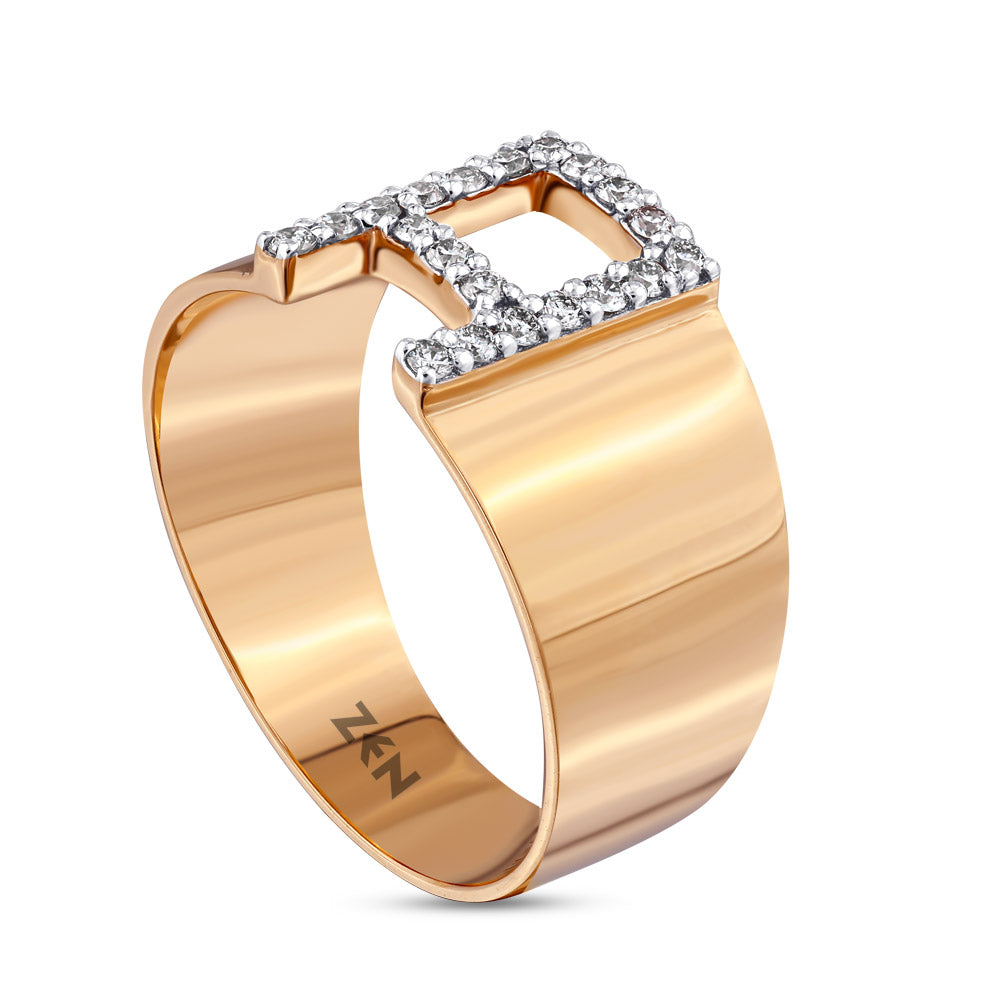 0.17 ct. Buchstabe A Diamantring
