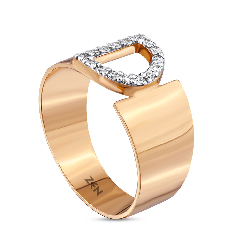0.13 ct. Buchstabe D Diamantring