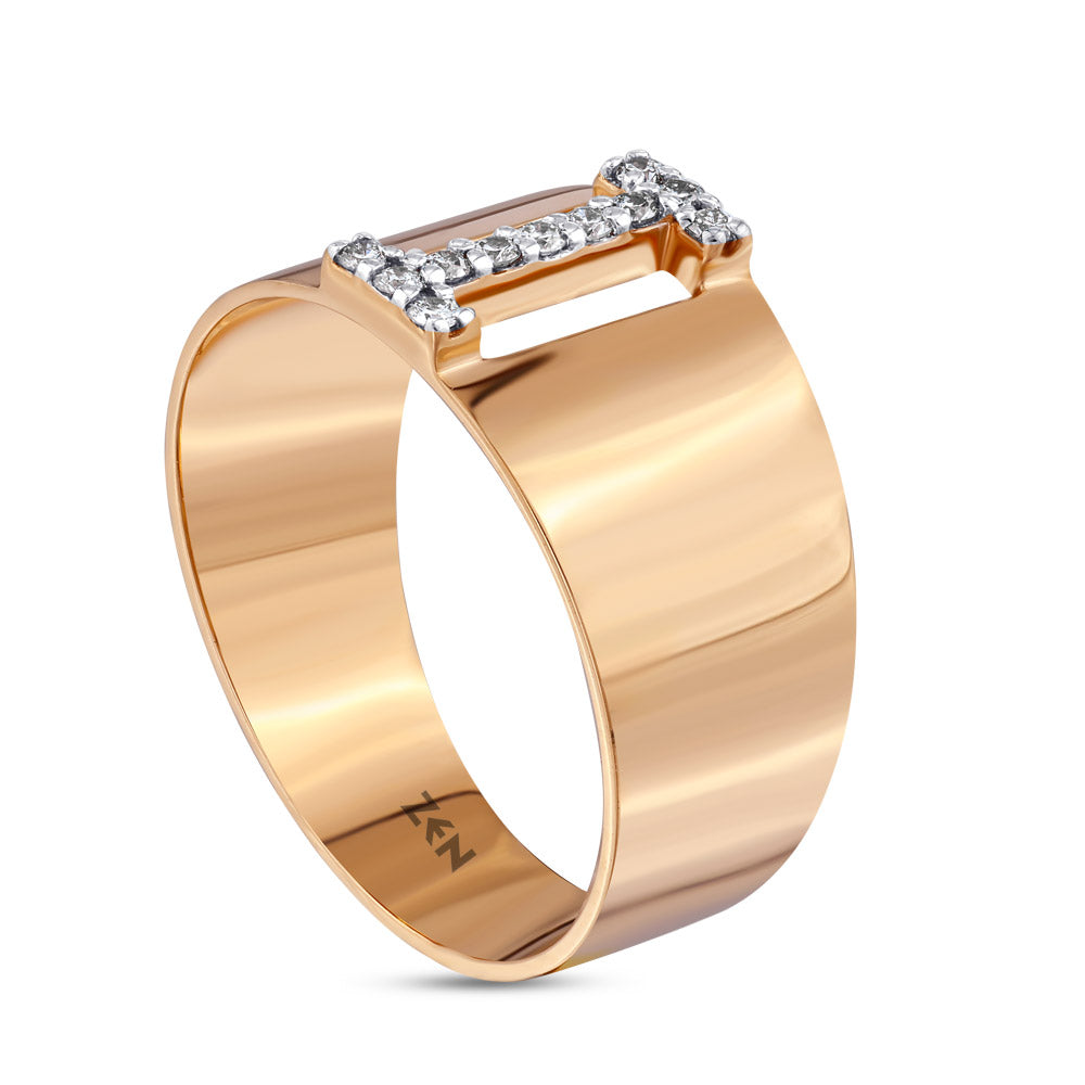 0.09 ct. Letter I Diamond Ring