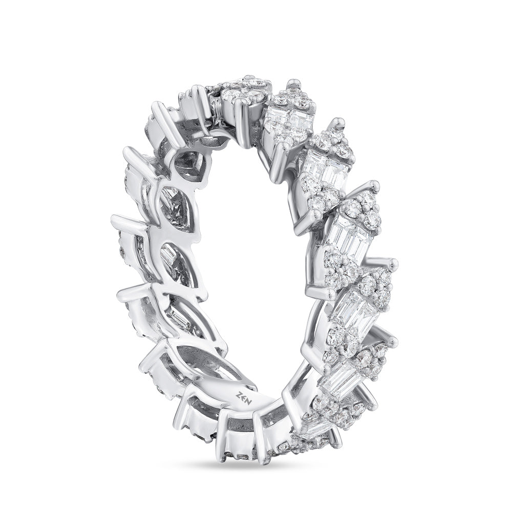 1.44 ct. Memoire Diamantring