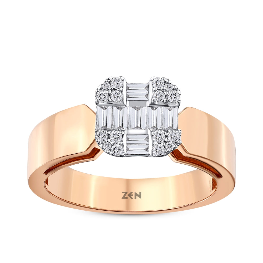 0.35 ct. Baguette Diamantring