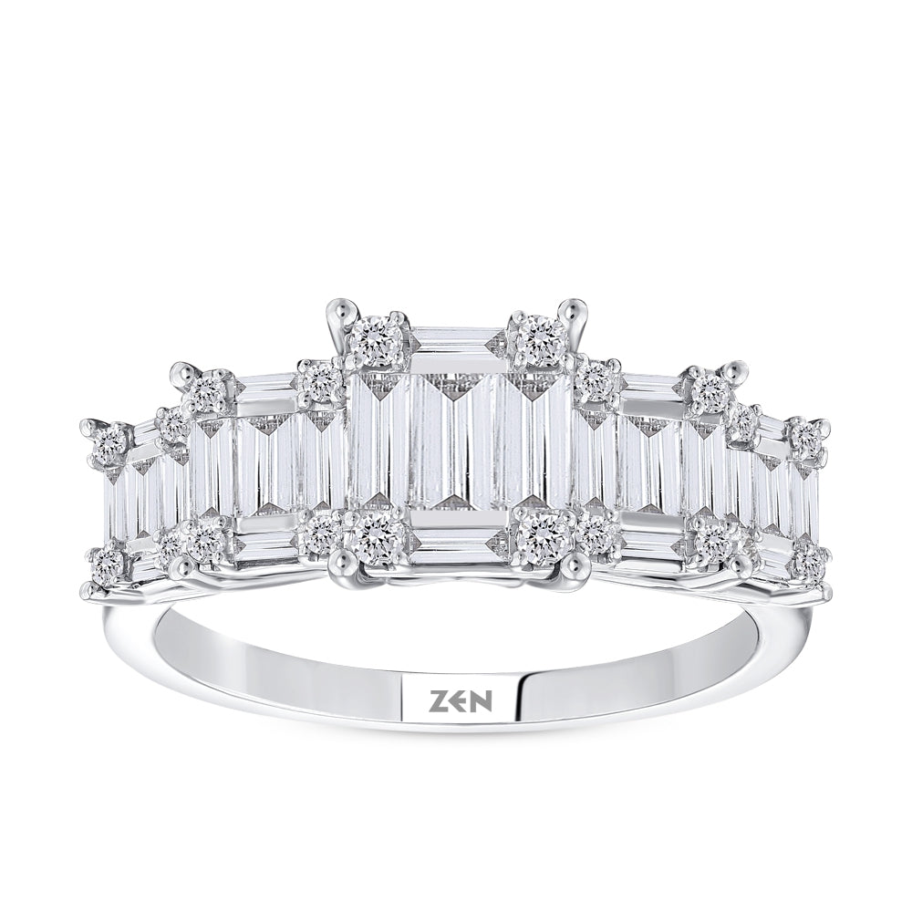 1.04 ct. Baguette Diamantring