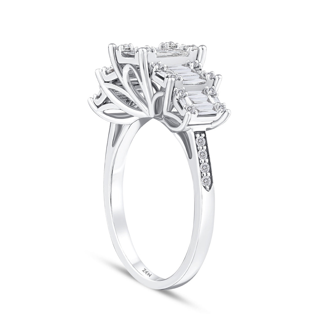 1.04 ct. Baguette Diamantring