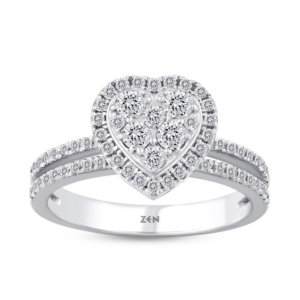 0.62 ct. Herz Diamantring