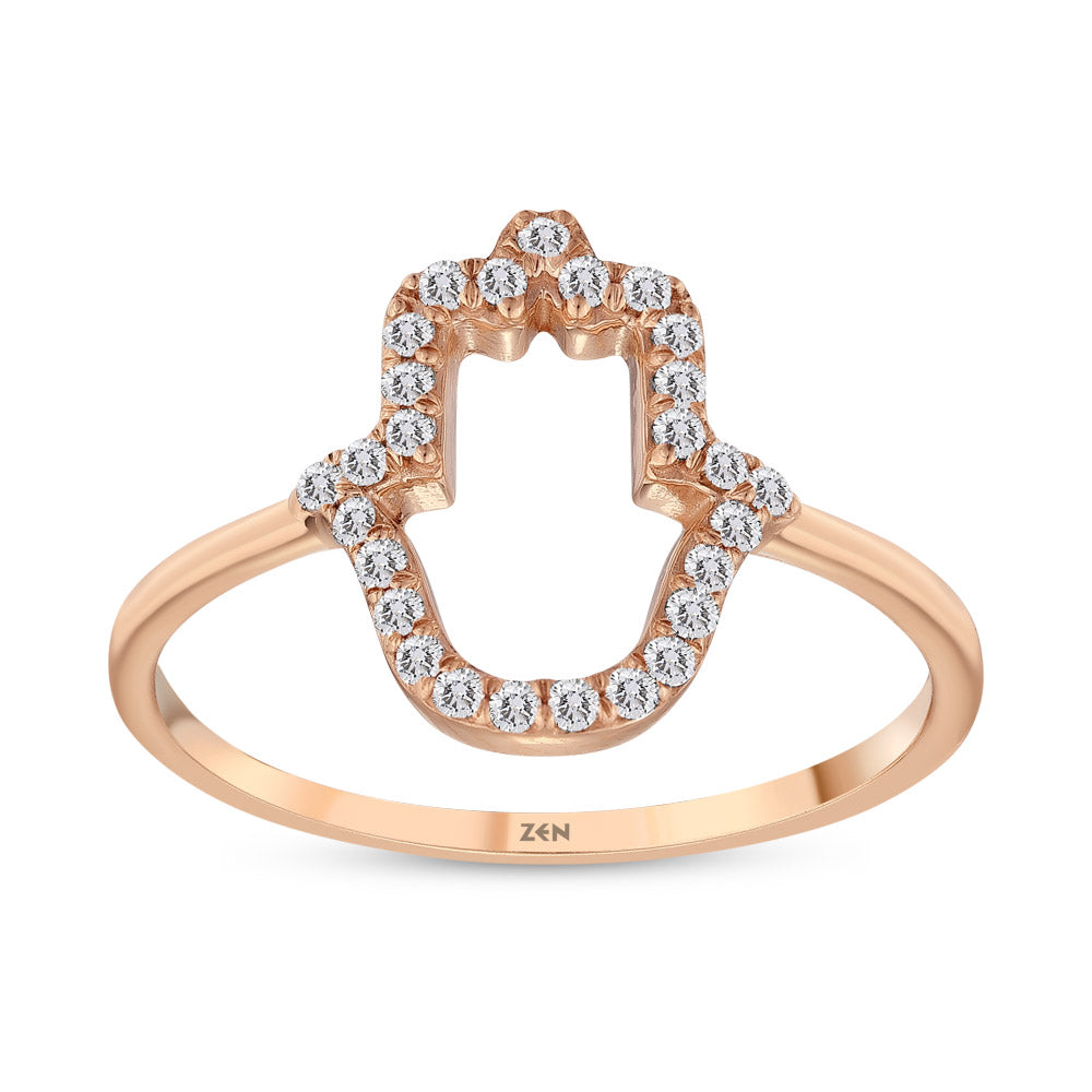 0.16 ct. Fatimas Hand Diamantring