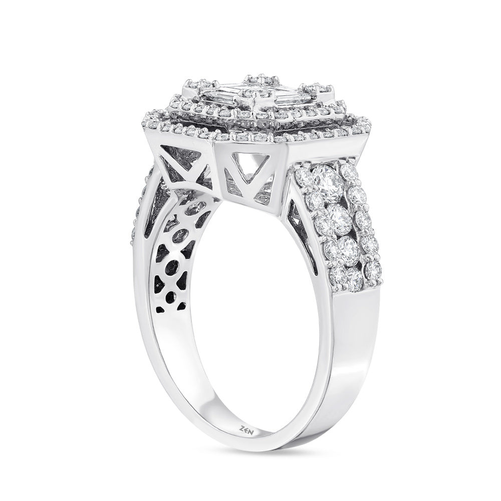 1.35 ct. Baguette Diamantring