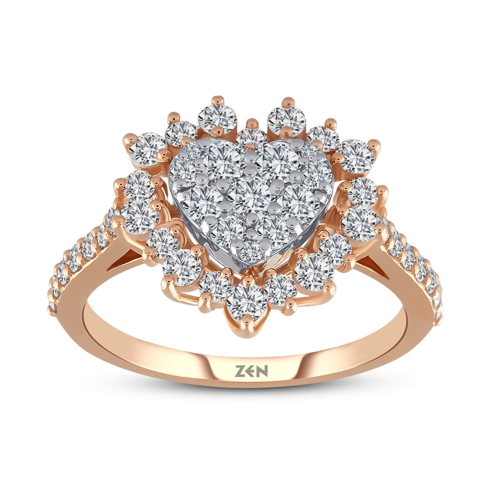 0.97 ct. Herz Diamantring