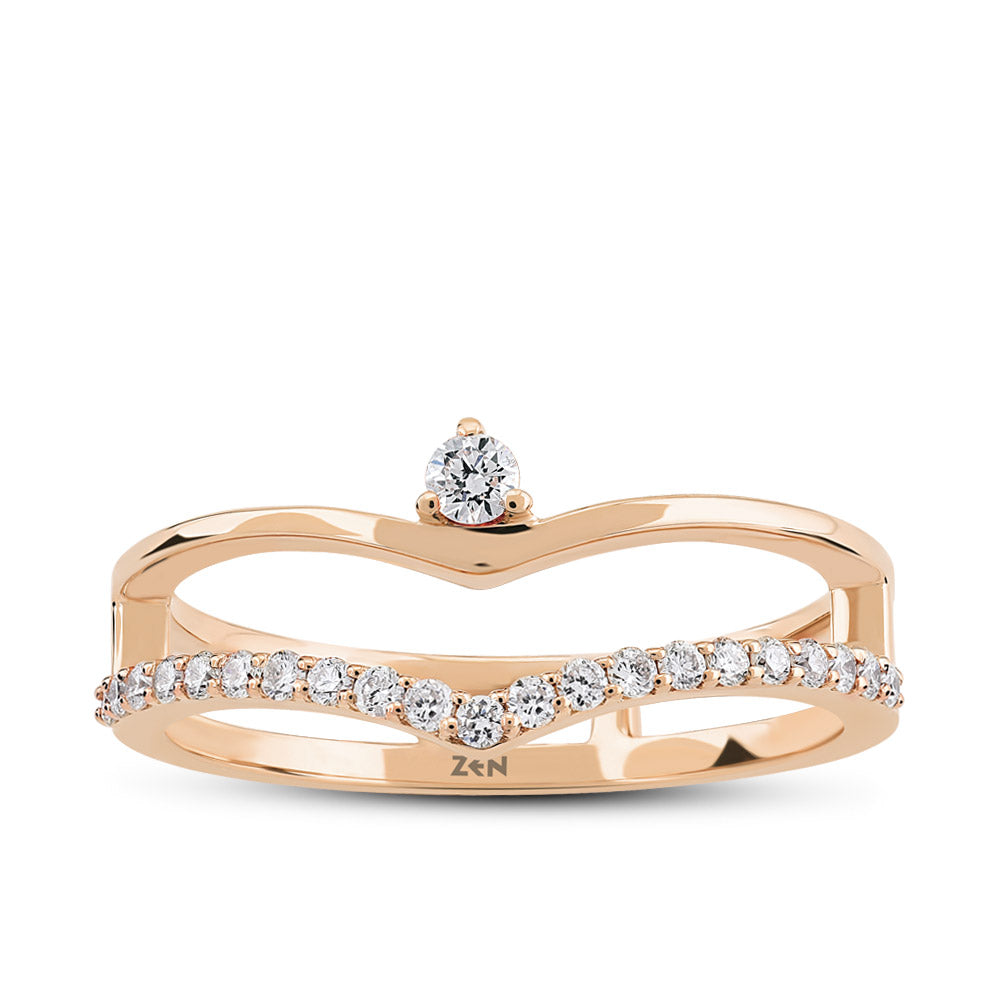 0.21 ct. Duett Diamantring